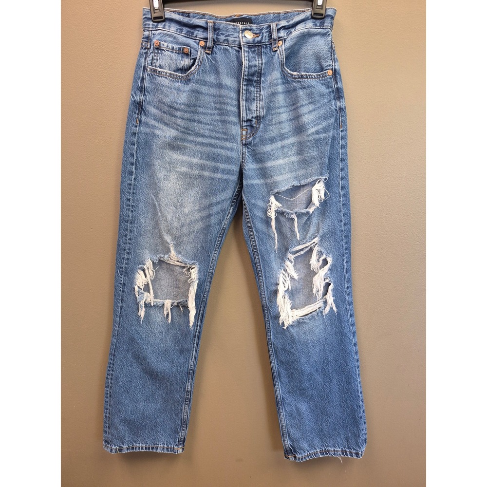 Aeropostale Womens 90s Baggy Jeans 10 Reg 29x30 Y2K Distressed Denim